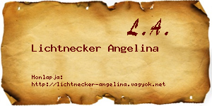 Lichtnecker Angelina névjegykártya